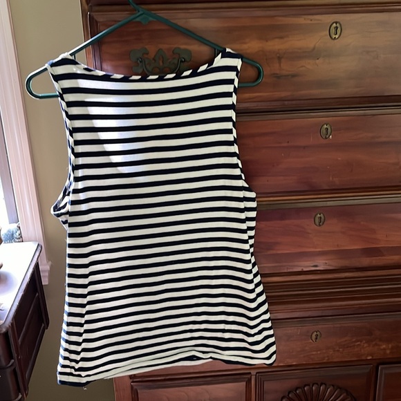 Navy and white stripe Tank Top - Picture 4 of 4